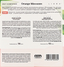 УЦЕНКА Набор для ухода за телом - Liora Orange Blossoms (sh/gel/150ml + body/scrab/150ml) * — фото N3