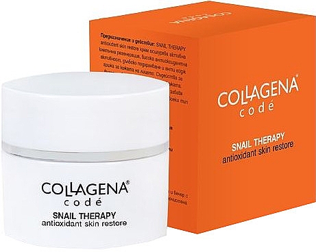 Крем для обличчя "Омолоджувальний, регенерувальний" - Collagena Code Snail Therapy Antioxidant Skin Restore — фото N1