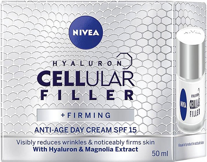 Дневной крем с гиалуроновой кислотой - NIVEA Hyaluron Cellular Filler Firming Anti-Age Day Cream SPF 15 — фото N3