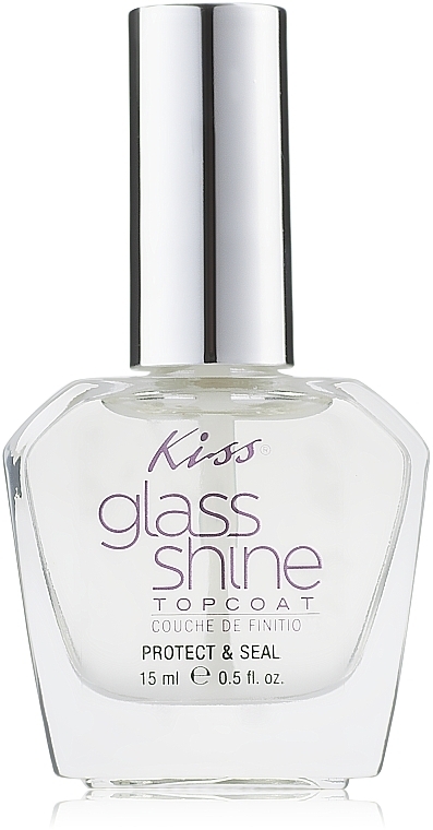 ПОДАРОК! Фиксатор лака с эффектом блеска - Kiss Glass Shine — фото N1