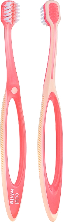 Ортодонтическая зубная щетка, розовая - Edel+White Pro Ortho Toothbrush — фото N2