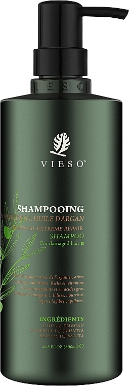 Восстанавливающий шампунь с аргановым маслом - Vieso Argan Oil Extreme Repair Shampoo — фото N3