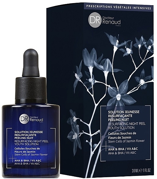 Нічна сироватка з екстрактом жасмину - Dr Renaud Resurfacing Night Peel Youth Solution Jasmine Flower — фото N1