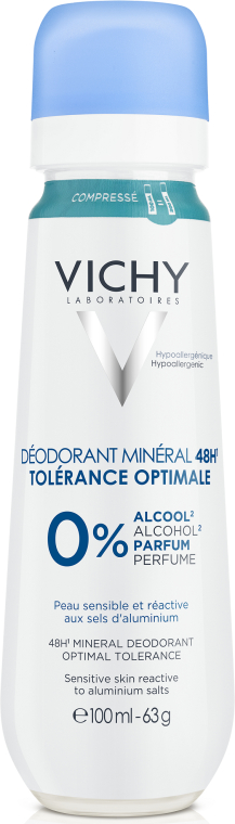 Минеральный дезодорант для очень чувствительной кожи - Vichy Deodorant Mineral Spray 48H — фото N1