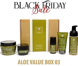 Набор - Olive Spa Aloe Value Box 03 (cr/50ml + eye/cr/30 + f/foam/150ml + b/butter/250ml + hand/cr/75ml) — фото N2