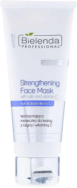 Зміцнювальна маска для обличчя, з рутином і вітаміном С - Bielenda Professional Program Face Strengthening Face Mask — фото N2
