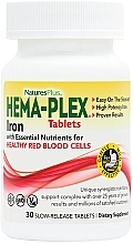 Железо в таблетках замедленого высвобождения - NaturesPlus Hema-Plex Iron Slow-Release Tablets — фото N1