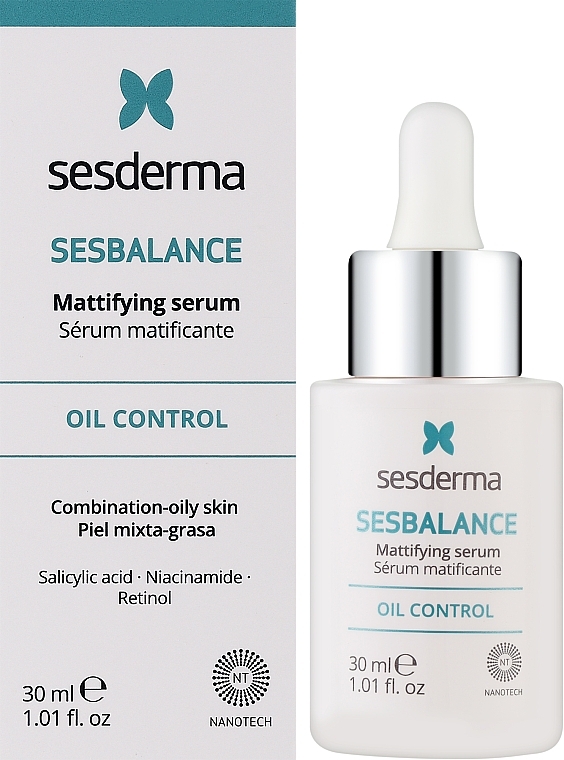 Сироватка для обличчя - SesDerma Laboratories Sesbalance Mattifying Serum — фото N2