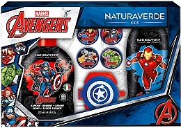 Духи, Парфюмерия, косметика Набор - Naturaverde Kids Avengers (sh/gel/250ml + liquid/soap/250ml + acc)
