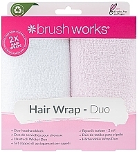 Парфумерія, косметика Набір рушників для сушіння волосся - Brushworks Hair Towel Wrap Duo