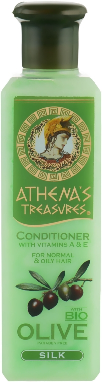Натуральный кондиционер для нормальных и жирных волос с оливковым маслом, экстрактом оливы и шелка - Athena`s Treasures 