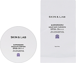 Парфумерія, косметика Сонцезахисний кушон зі змінним блоком - Skin&Lab Barrierderm Mild Sun Cushion SPF 50+ PA++++