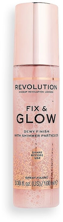 Сяйний фінішний спрей - Makeup Revolution Fix & Glow Setting Spray — фото N1