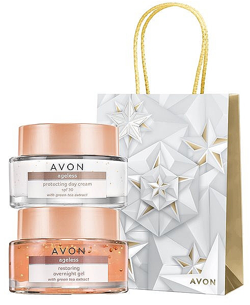 Набір подарунковий - Avon Ageless Set (cr/50ml + gel/50ml+bag ) — фото N1