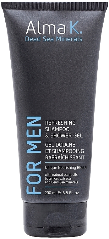 Освежающий шампунь и гель для душа - Alma K. For Men Refreshing Shampoo And Shower Gel — фото N1