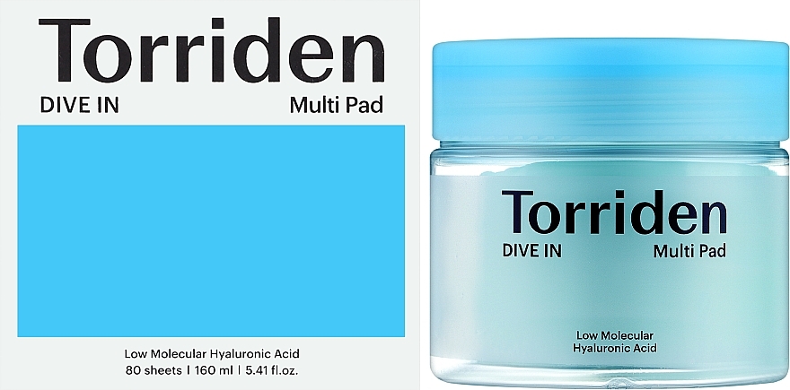 Тонер-пади с гиалуроновой кислотой для лица - Torriden Dive-In Multi Pad — фото N2