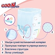 Трусики-підгузки GOO.N Plus для дітей 9-14 кг (розмір L, унісекс, 44 шт.) - Goo.N Plus  — фото N9