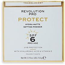Пудра для обличчя - Revolution Pro Protect Mattifying Translucent Loose Setting Powder SPF6 — фото N4