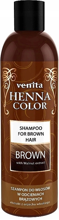 Шампунь для ухода за темными волосами - Venita Henna Color Brown Shampoo