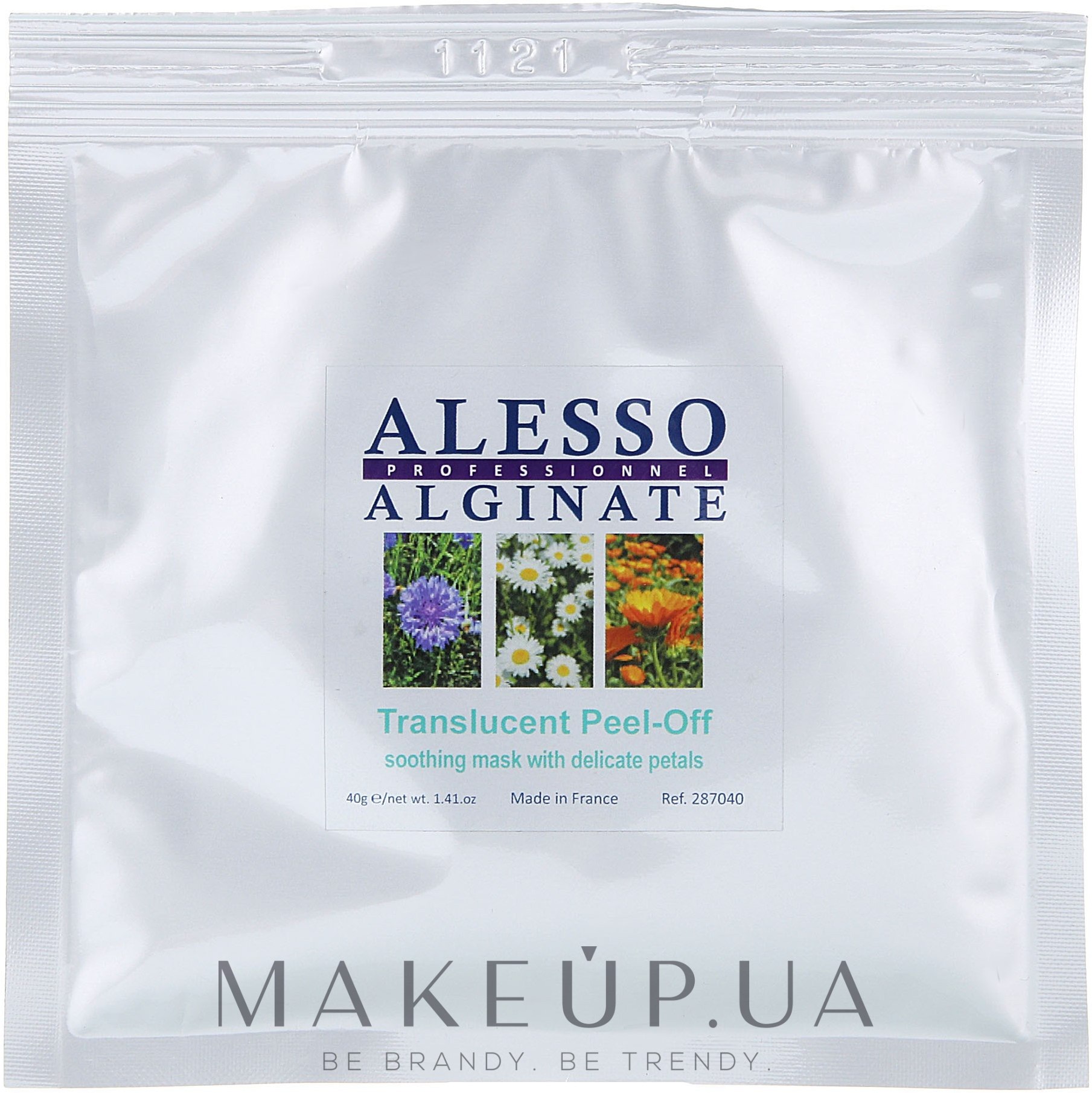 Маска для обличчя заспокійлива з ніжними пелюстками - Alesso Professionnel Translucent Alginate Peel-Off Face Mask With Delicate Petals — фото 40g