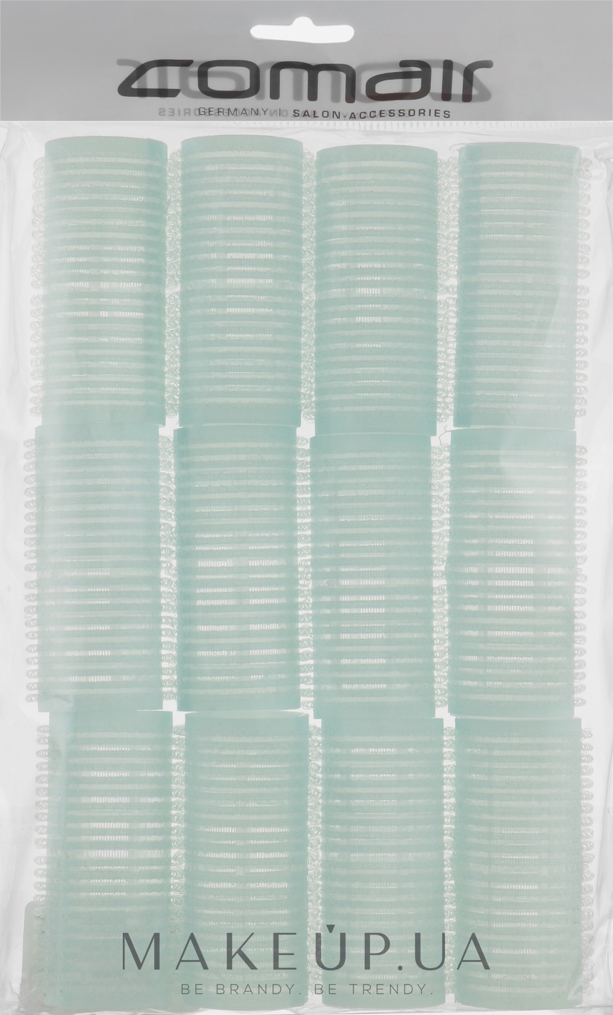 Комплект бигуди-липучки "Velcro plus", 12 штук, 28мм, голубые - Comair — фото 12шт