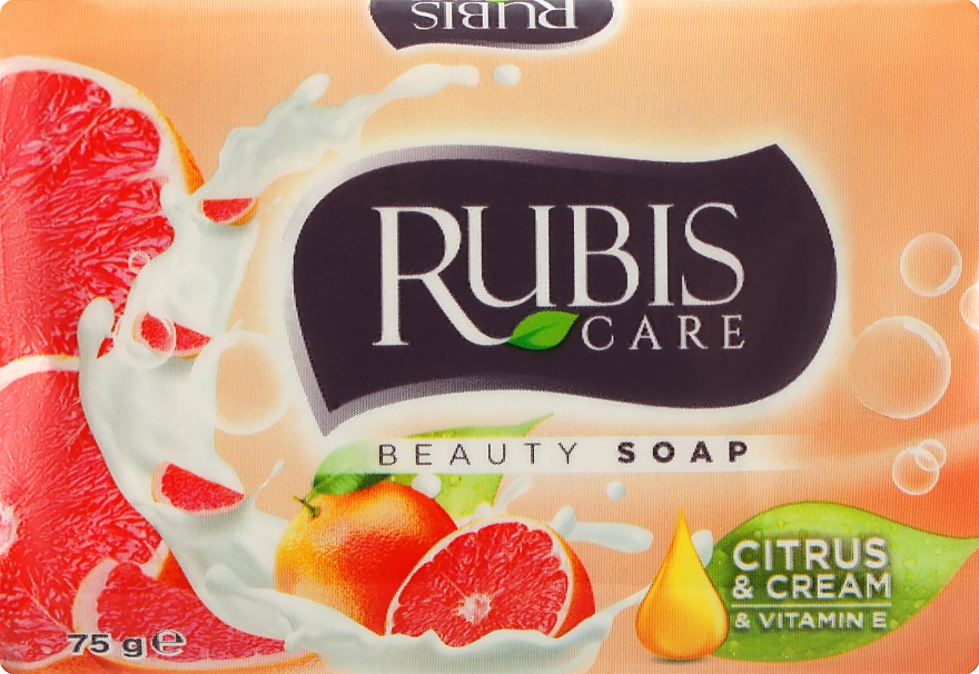 Мыло "Цитрус" в бумажной упаковке - Rubis Care Citrus & Cream Beauty Soap — фото N1