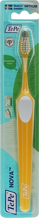 Зубна щітка, середня, жовта - TePe Supreme Toothbrush Soft — фото N1