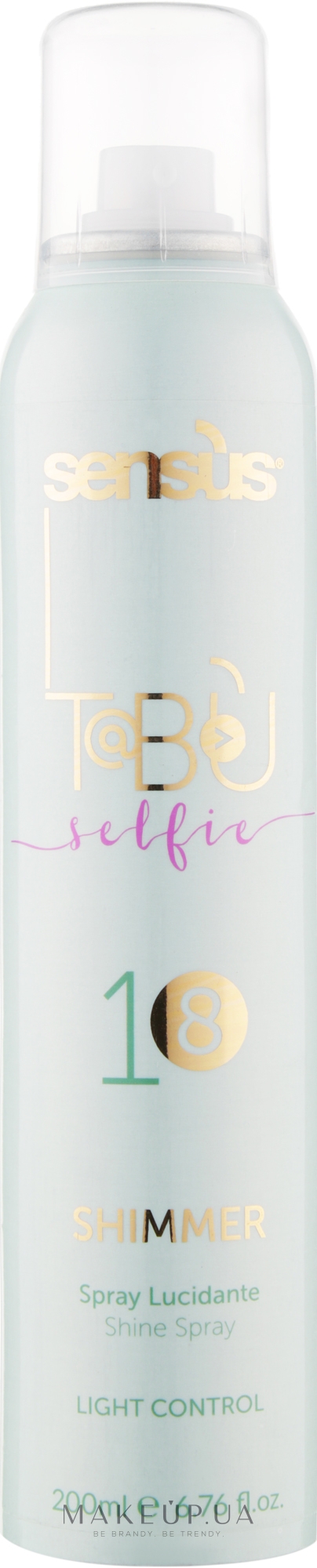 Спрей для блеска волос - Sensus Tabu Shimmer 18 — фото 200ml