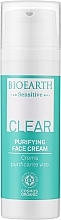 Очищуючий крем для проблемної та комбінованої шкіри обличчя - Bioearth Senstive Clear Purifying Face Cream — фото N1