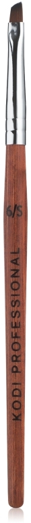 Пензлик для гелевого моделювання, дерев'яна ручка, 6/S - Kodi Professional — фото N1