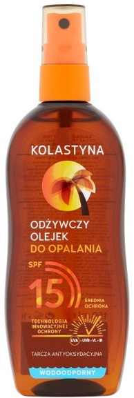 Водостойкое защитное масло для загара SPF15 - Kolastyna — фото N1