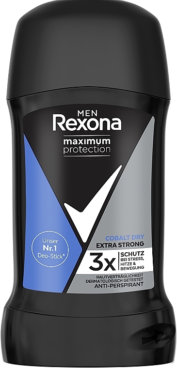 Антиперспірант-стік для чоловіків - Rexona Men Maximum Protection Cobal Dry Anti-Perspirant — фото N1