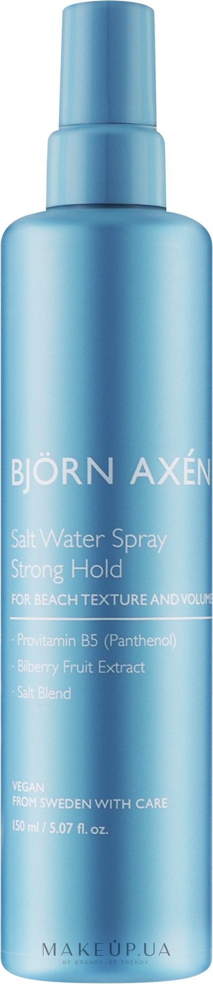 Солевой спрей для волос "Текстура и объем" - BjOrn AxEn Salt Water Spray Strong Hold Beach Texture & Volume — фото 150ml