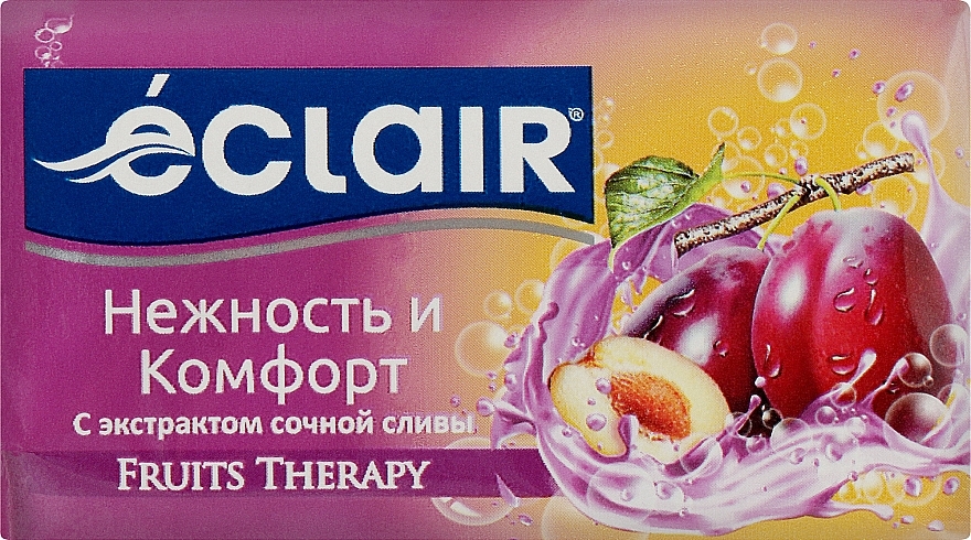 Мыло туалетное "Нежность и комфорт с экстрактом сочной сливы" - Eclair Fruits Therapy — фото N1