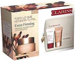 Духи, Парфюмерия, косметика Набор - Clarins Extra-Firming All Skin Types (f/cr/50ml + f/cr/15ml + f/balm/15ml + pouch)