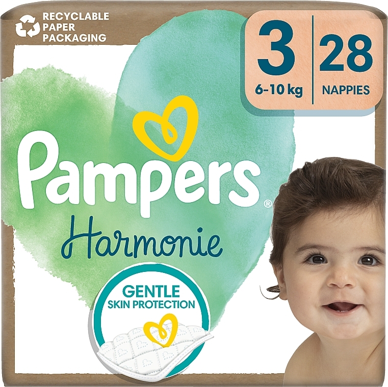 Подгузники Harmonie, размер 3, 6-10 кг, 28 шт. - Pampers  — фото N1