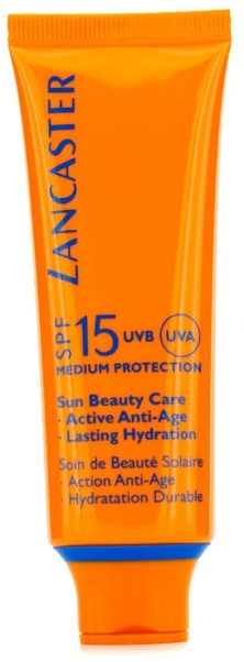 Шелковистый крем для сияющего загара - Lancaster Sun Beauty Active Anti-Age Lasting Hydratation SPF15 — фото N1