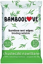 Духи, Парфюмерия, косметика Бамбуковые влажные салфетки, 10 шт. - Bamboolove Pocket Wipes
