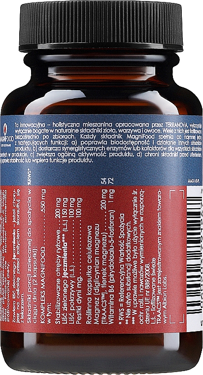 Харчова добавка - Terranova Magnesium 100Mg Complex — фото N2