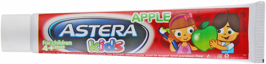 Зубная паста со вкусом яблока - Astera Kids With Apple Flavour — фото N2