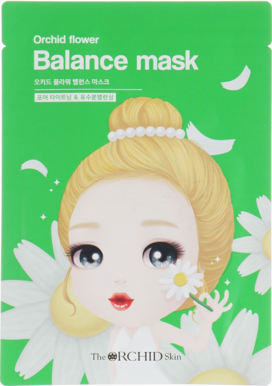 Тканевая маска для лица, уменьшающая воспаления - The Orchid Skin Orchid Flower Balance Mask