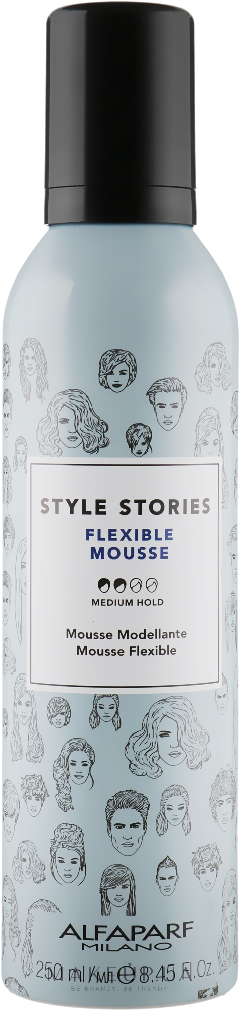 Мус для волосся, середньої фіксації - Alfaparf Style Stories Flexible Mousse — фото 250ml