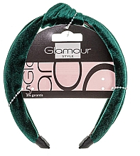 Парфумерія, косметика Обруч для волосся велюровий, 417424, зелений - Glamour