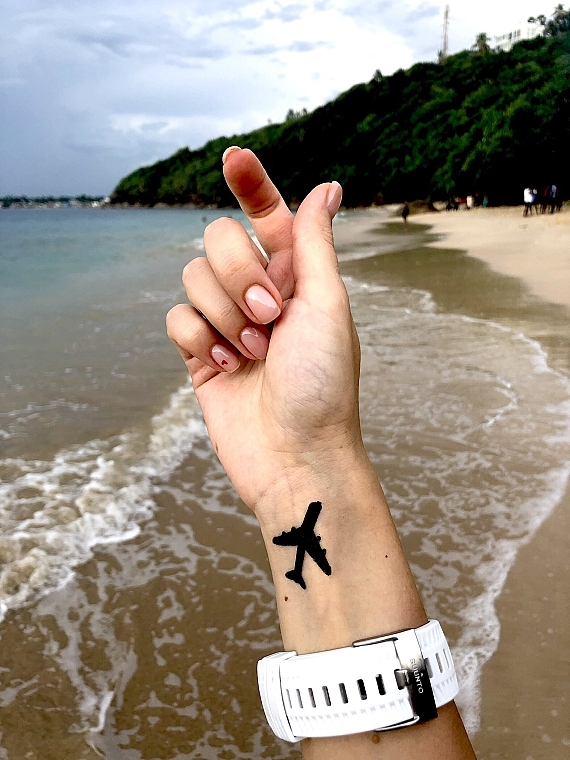 Временное тату "Силуэт самолета" - Ne Tattoo — фото N4
