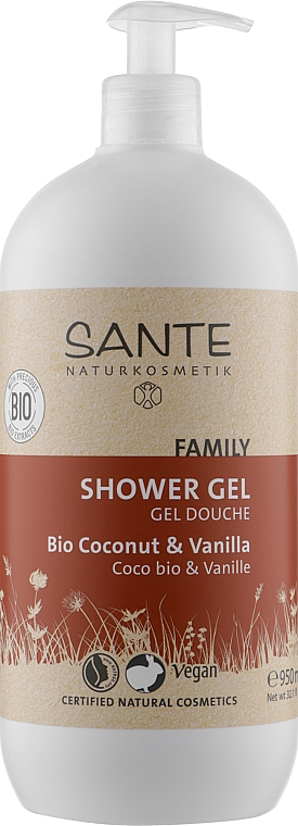 Гель для душа "Кокос и ваниль" - Sante Family Shower Gel Coconut & Vanilla — фото N5