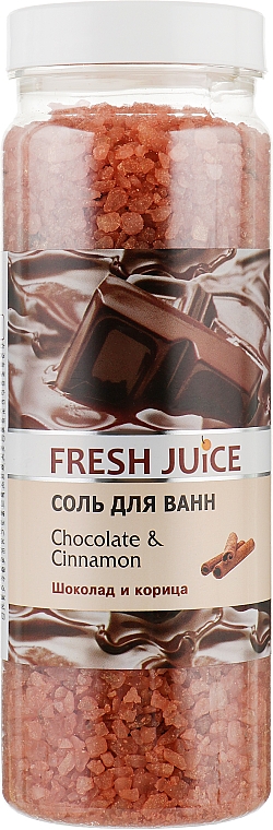 Сіль для ванни - Fresh Juice Chocolate & Cinnamon — фото N1