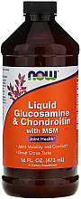 Парфумерія, косметика Рідкий глюкозамін і хондроїтин з MSM - Now Foods Glucosamine & Chondroitin with MSM Liquid