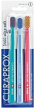 Парфумерія, косметика Набір зубних щіток, 5460 Ultra Soft, бірюзова, блакитна, рожева - Curaprox