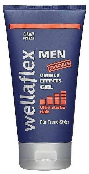 Гель суперсильної фіксації для укладання чоловічого волосся - Wella Wellaflex Men Visible Effects Gel — фото N1