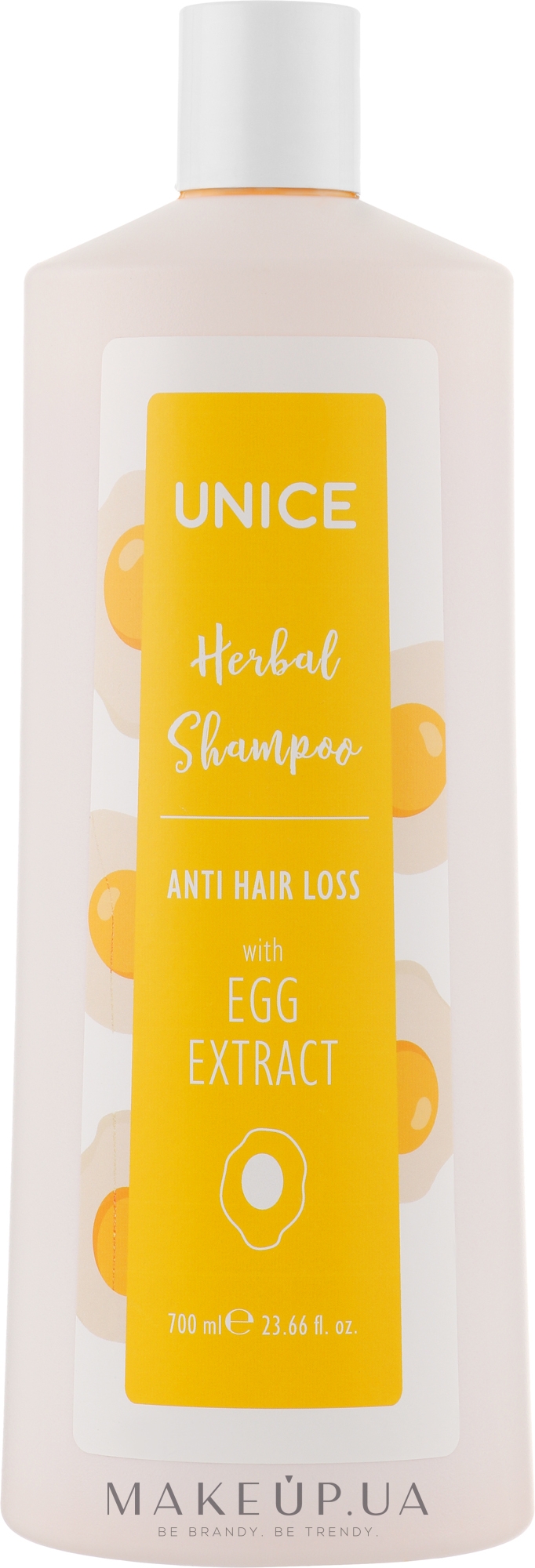 Зміцнювальний яєчний шампунь - Unice Herbal Shampoo Anti Hair Loss — фото 700ml